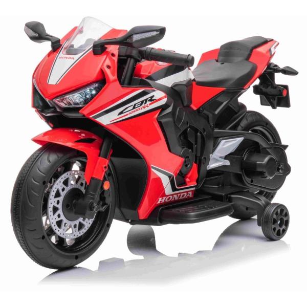 Elektrická Motorka HONDA CBR 1000RR, Licencované, 12V baterie, Plastová kola, červená