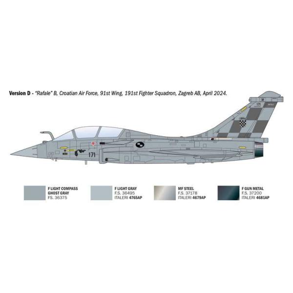 Model Kit letadlo 90092 - Rafale B (1:72) (obrázek 7)