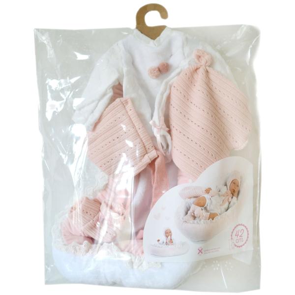 Llorens M740-88 oblečení pro panenku miminko NEW BORN velikosti 40–42 cm s doplňky