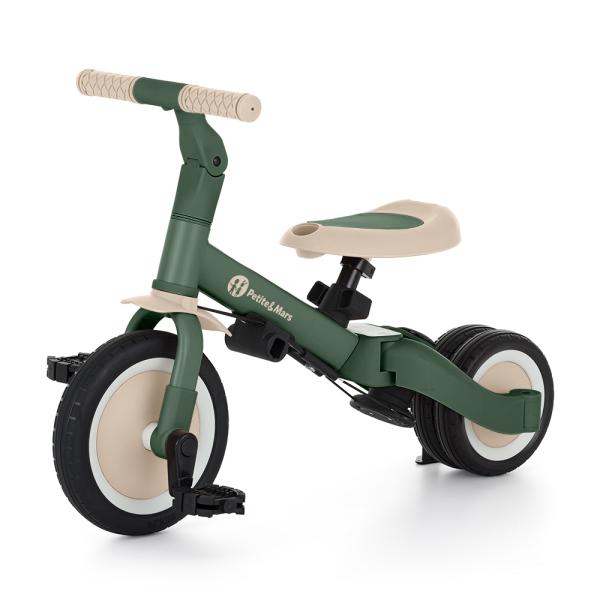 PETITE&MARS Tříkolka multifunkční 5v1 Turbo Misty Green (obrázek 3)