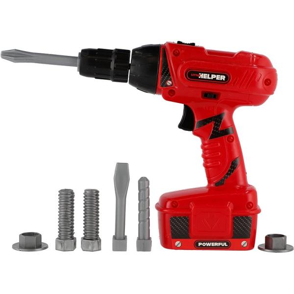 Aku Vrtačka nářadí plast 18x17cm s doplňky na baterie se zvukem