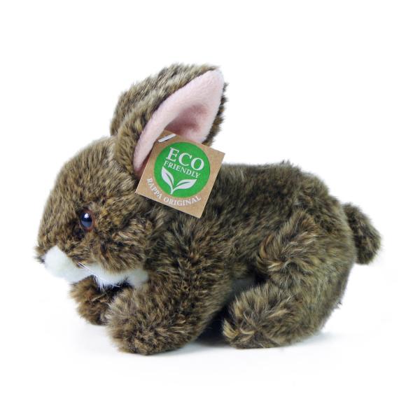 Plyšový králík hnědý ležící 17 cm ECO-FRIENDLY (obrázek 3)