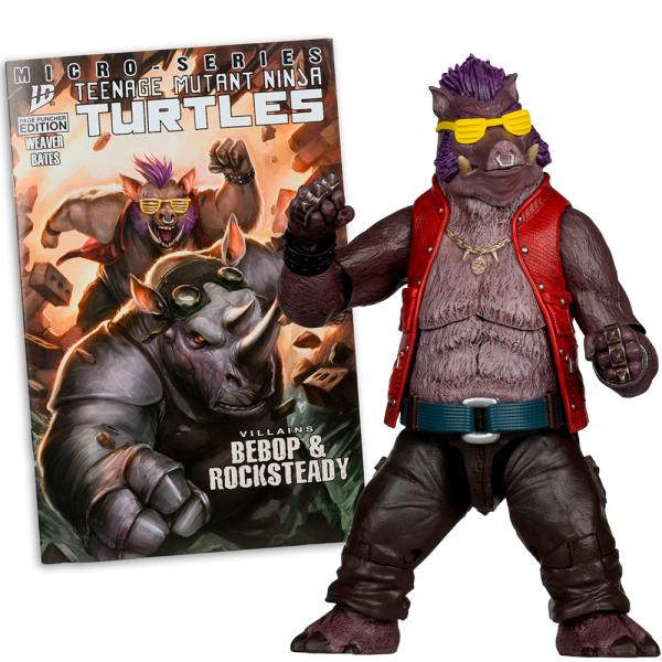 McFarlane figura con fumetto Teenage Mutant Ninja Turtles Bebop 5in Action