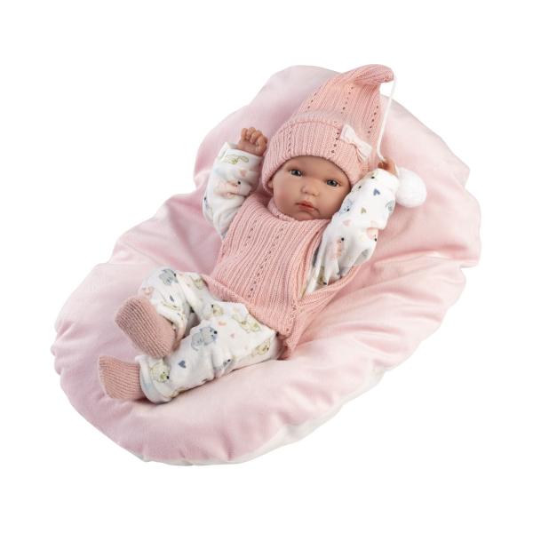 Llorens 63504 NEW BORN HOLČIČKA - realistická panenka miminko s celovinylovým tělem - 35 c