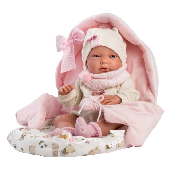 Llorens 73884 New born děvčátko - realistická panenka miminko s celovinylovým tělem (obrázek 3)