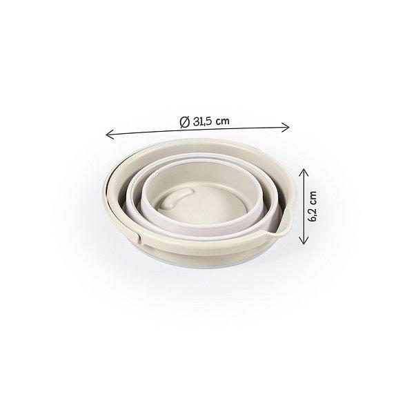 Dolu Skládací kyblík, béžová, 31,5×40,5×31,5 cm