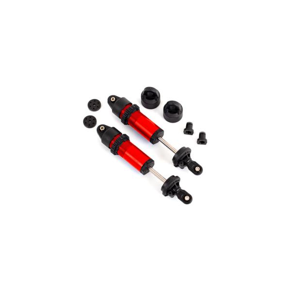 Traxxas tlumič krátký GT-Maxx hliníkový červeně eloxovaný (2)