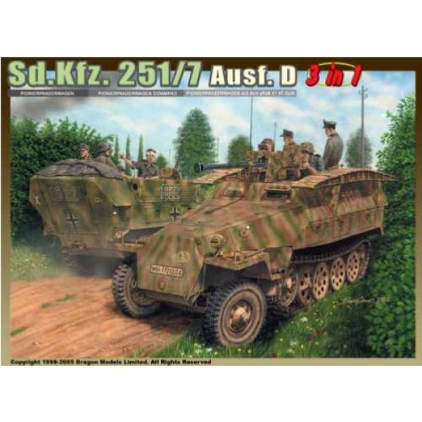 Model Kit military 6223 - Sd.Kfz.251/7 Ausf.D PIONIERPANZERWAGEN (3 IN 1) (1:35)