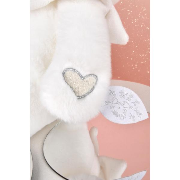 Doudou Dárková sada Plyšový medvídek s dečkou 30 cm béžový