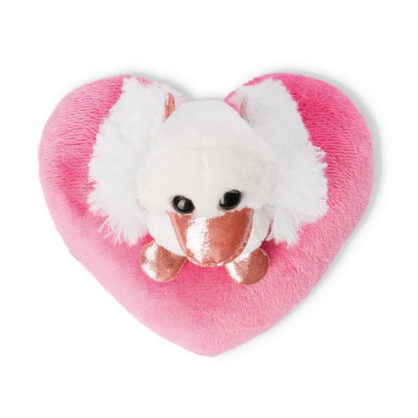 NICI plyš Love Bílá labuť se srdíčkem 10cm, GREEN