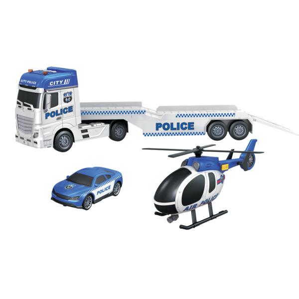 CITY SERVICE CAR - 1:12 Policejní tahač s vrtulníkem a autem (obrázek 5)