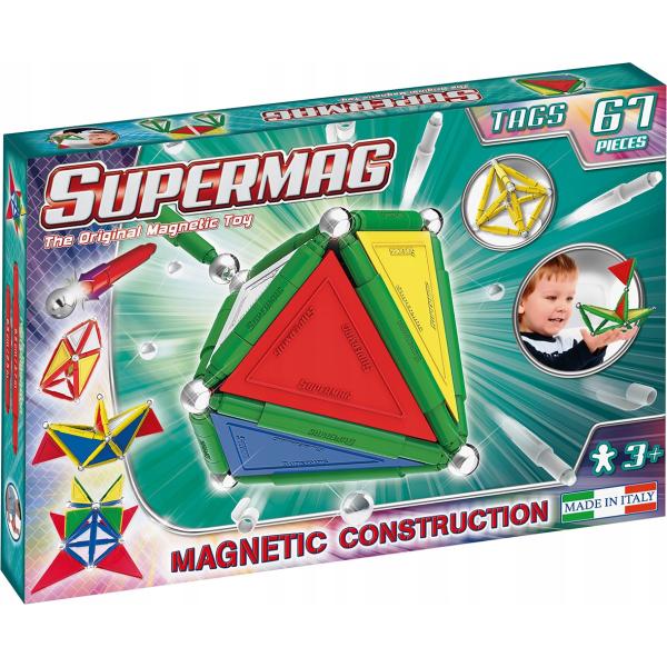 SUPERMAG magnetická stavebnice Tags primary 67ks