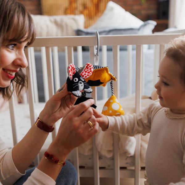 BABYONO Hračka závěsná kontrastní kolotoč Mouse 0 m+ (obrázek 4)