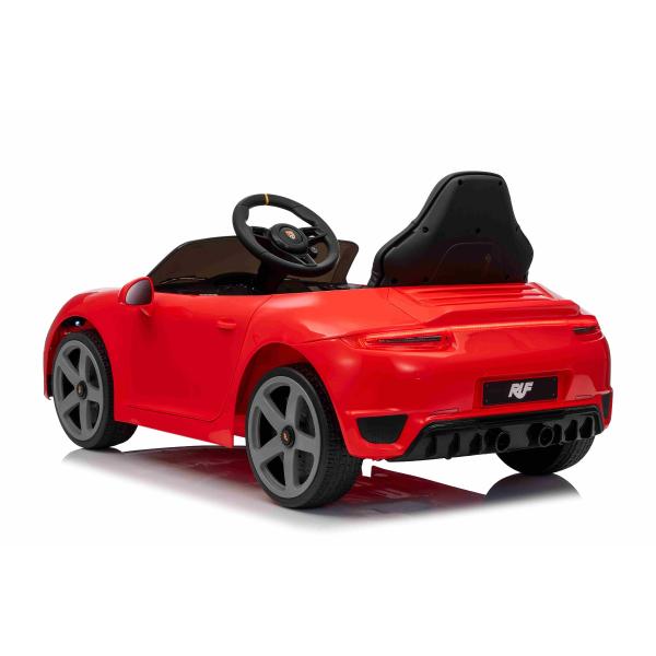 Elektrické autíčko RUF GT 12V, červené, Otevírací dveře, 2.4 GHz dálkové ovládání, LED s