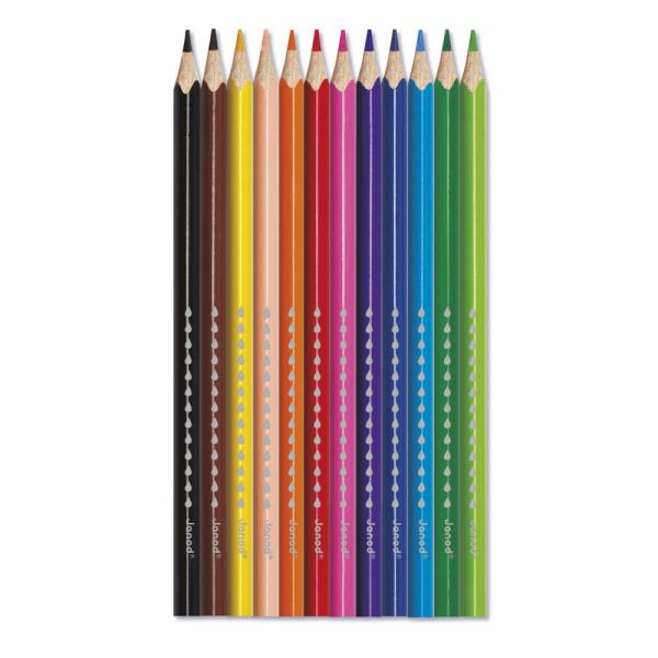 Janod Colorino Akvarelové barevné pastelky a štětec 12 barev (obrázek 3)