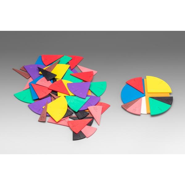 WissnerK kruhové výseče na výučbu zlomků 71 ks