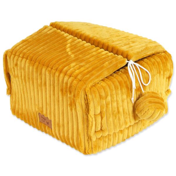 Kukaňa Magic Cat Stripe hořčicová 40x36cm