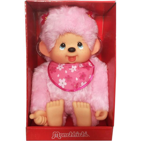 Monchhichi Mončiči dívka růžová s bryndáčkem XL 80cm
