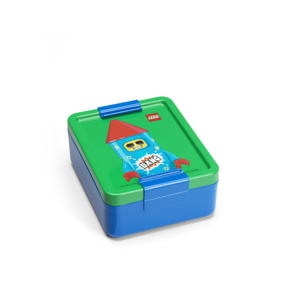 Room Copenhagen Lego Lunch Box – Design Iconico, Duraturo E Divertente Per I Bambini, Verde E Blu, Lavabile In Lavastoviglia, Ideale Per Meal-Prep, Snack E Viaggi-image