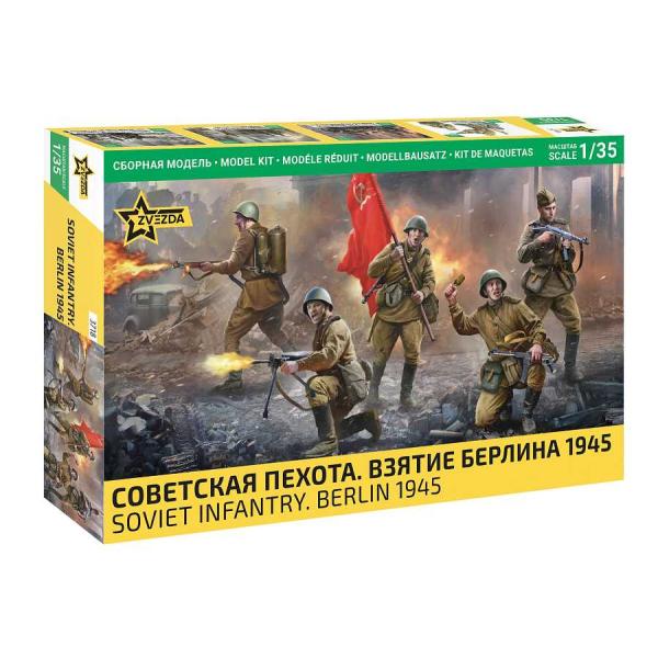 Model Kit figurky 3718 - Sovětská pěchota Berlín 1945 (1:35)