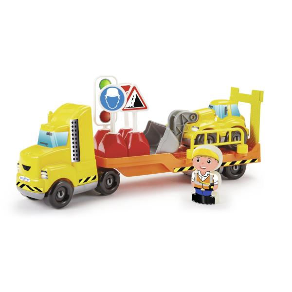 Abrick Stavebné auto 32 cm s bagrom