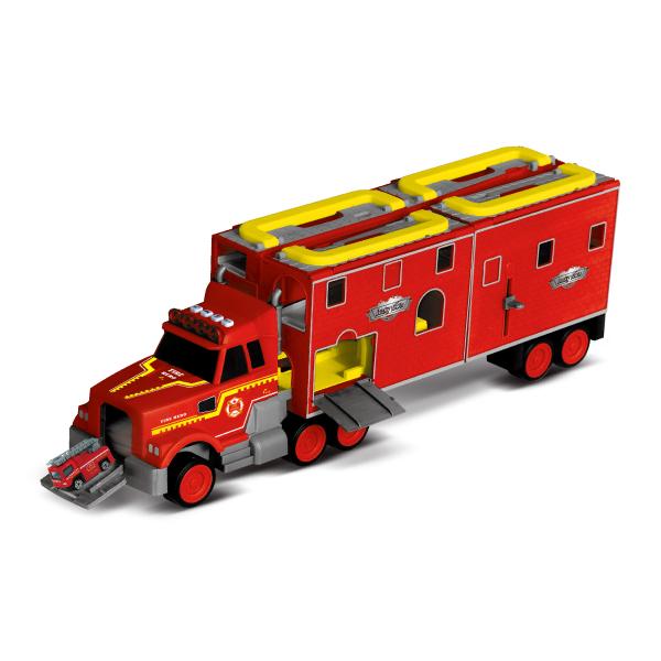Hasičská stanica kamión s efektmi 61x18,5x26 cm