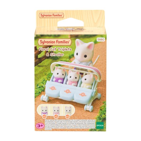 Sylvanian Families Květinová kočičí trojčata s kočárkem (obrázek 7)