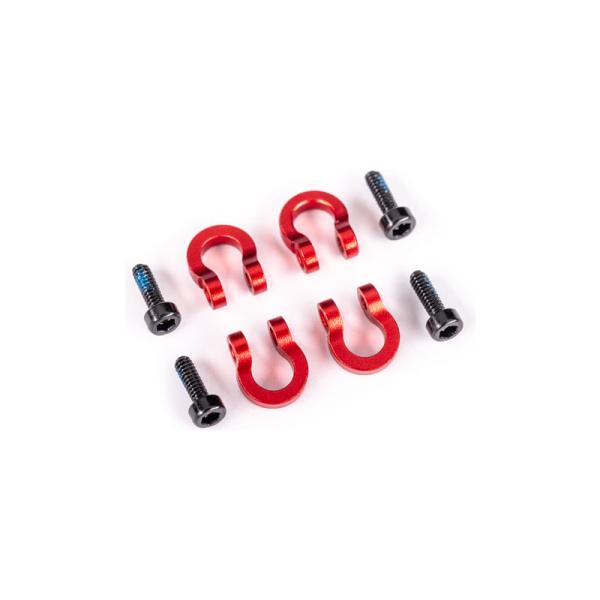 Traxxas D-očká nárazníka hliníkové červeno eloxované (4)