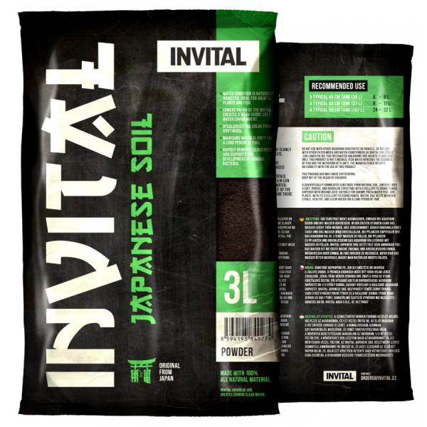 INVITAL Japonská půda 3 l Prášek hnědý japonský substrát