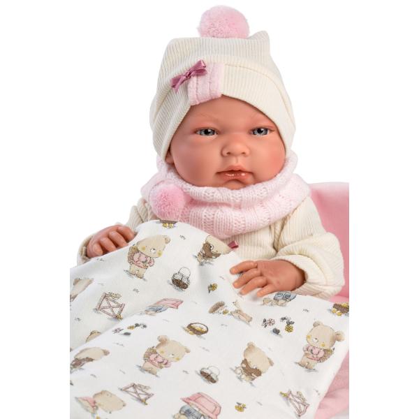 Llorens 73884 New born děvčátko - realistická panenka miminko s celovinylovým tělem (obrázek 4)