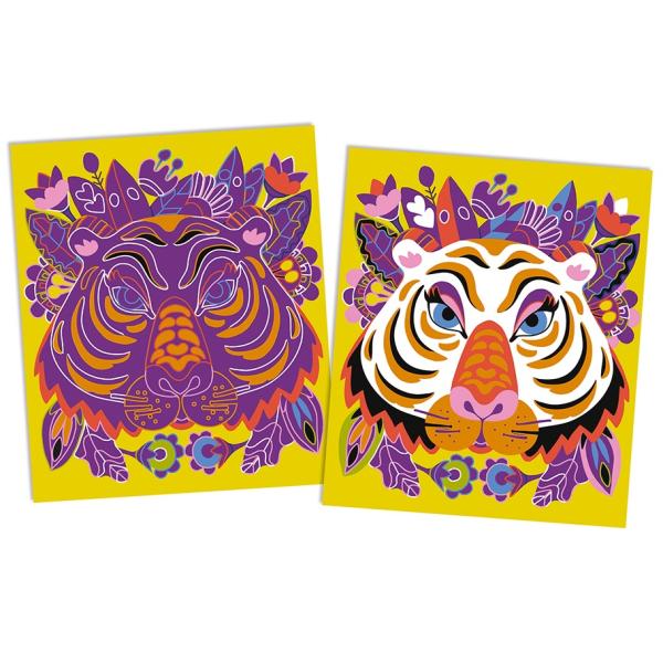 Janod Atelier vyškrabovací obrázky Zvířátka světa Sada Mini