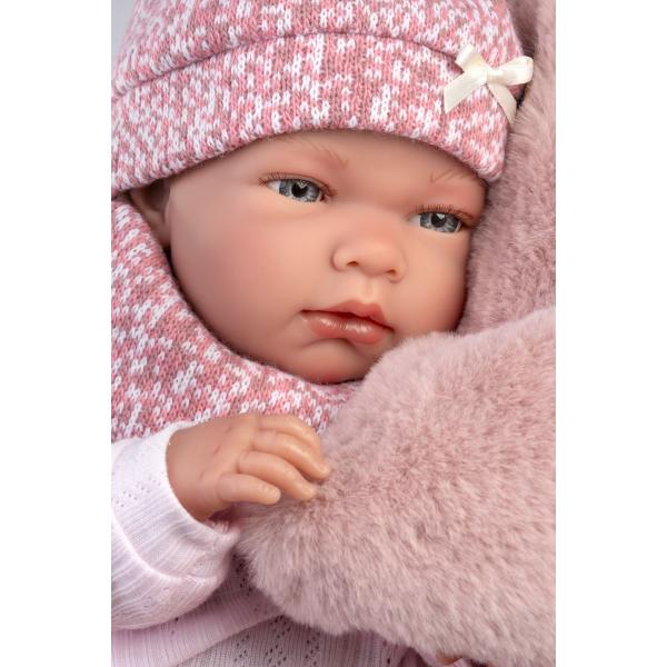 Llorens 73826 NEW BORN HOLČIČKA - realistická panenka miminko s celovinylovým tělem (obrázek 4)