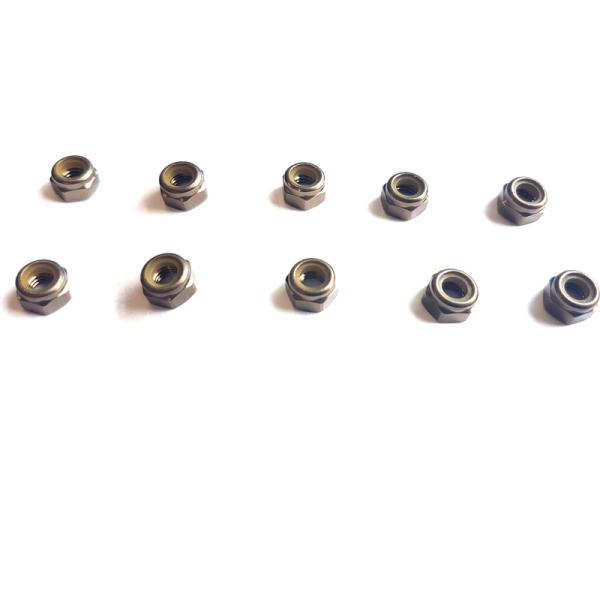 Dado autobloccante in alluminio M5 anodizzato bronzo (10)