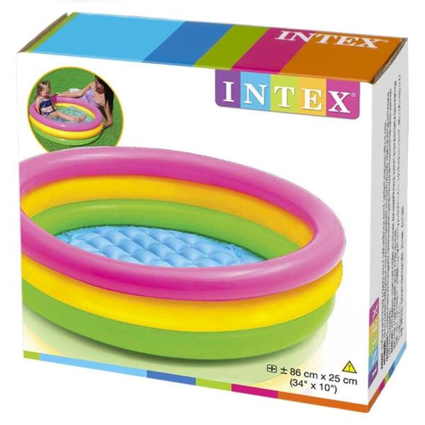 Intex nafukovací dětský bazének tříbarevný Sunset Glow 57107, 61x22 cm (obrázek 3)