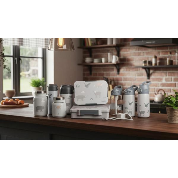 Termoska na pití se slámkou 400 ml, Mountains