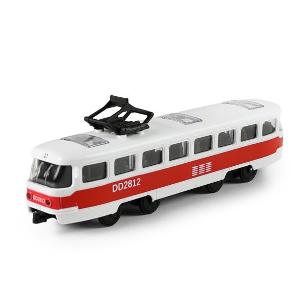 Tramvaj MHD červená 16 cm