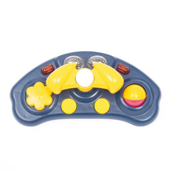 Dětské chodítko Baby Mix s volantem a silikonovými kolečky tmavě modrá (obrázek 7)
