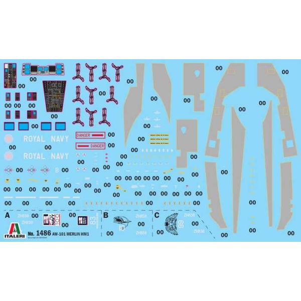 Model Kit vrtulník 1486 - AW-101 Merlin HM.1 (1:72) (obrázek 3)