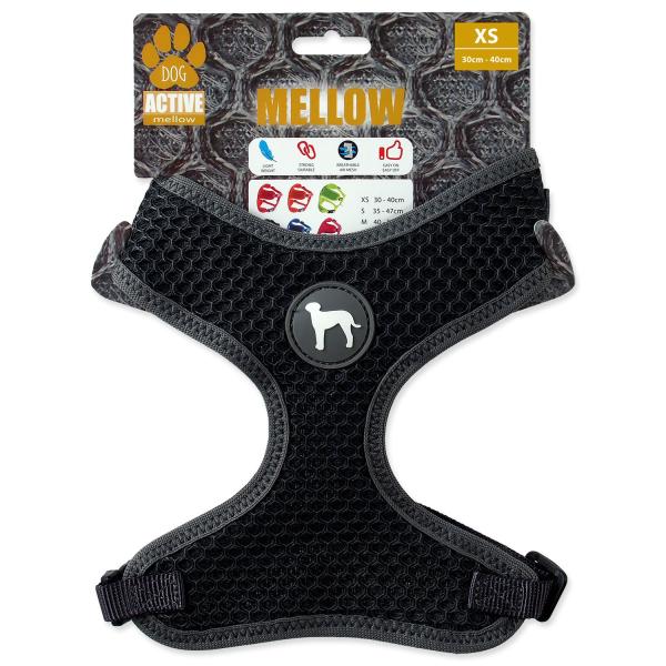 Postroj Active Dog Mellow XS šedý 1,5×30-40cm