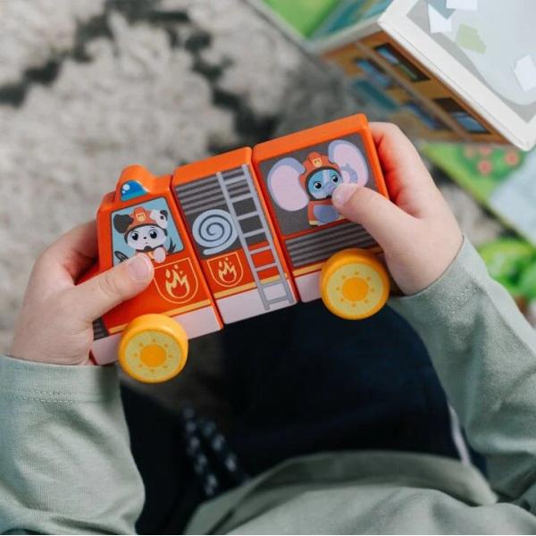 Trefl Magnetické vozidlo - Hasičské auto - 3 prvky (obrázek 7)
