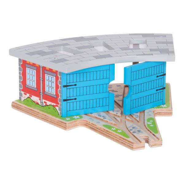 Bigjigs Rail DepóSito Triple Con Puertas-image