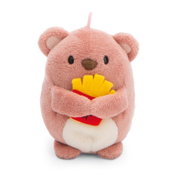 NICI plyš MyMochi Medvídek Nomo 8cm v kostýmu včelky a hranolkami, set dárkové balení (obrázek 5)