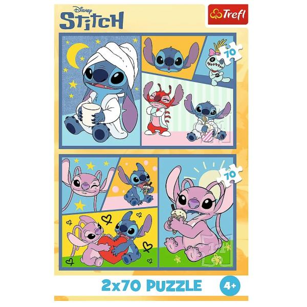 Trefl Puzzle 2 x 70 Lilo & Stitch – Se Stitchem není nuda