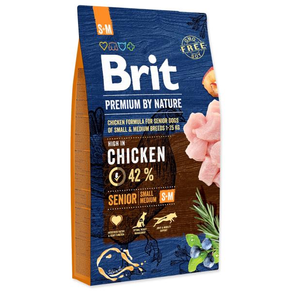 Krmivo Brit Premium by Nature senior S+M 8kg