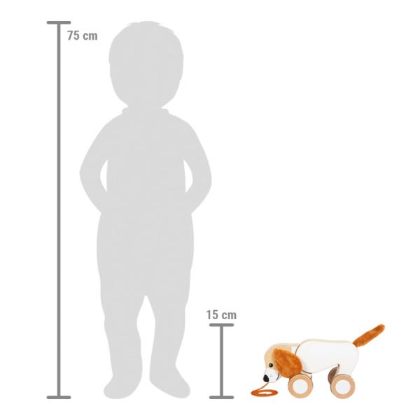 small foot Dřevěná tahací hračka Pejsek se šustivými oušky (obrázek 5)