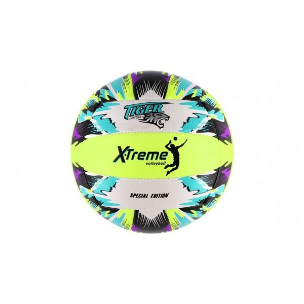 Lopta volejbalová farebná šitá koža 21cm