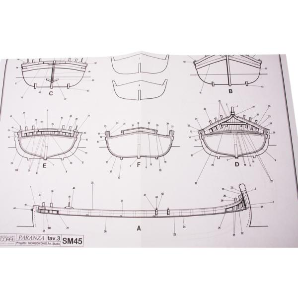COREL Paranza rybářská loď 1:25 kit (obrázek 8)