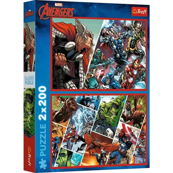 Trefl Puzzle Marvel 2 x 200 dílků Obránci světa