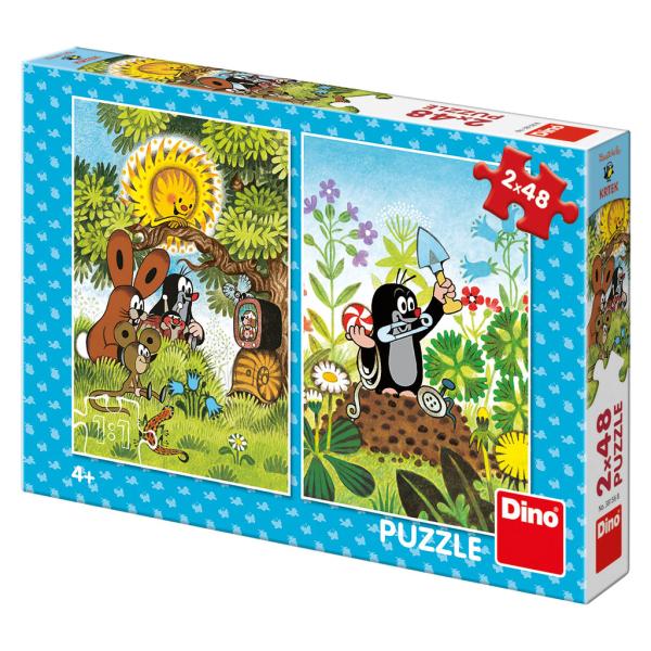 Dino Krtek 2x48 Puzzle NOVÉ