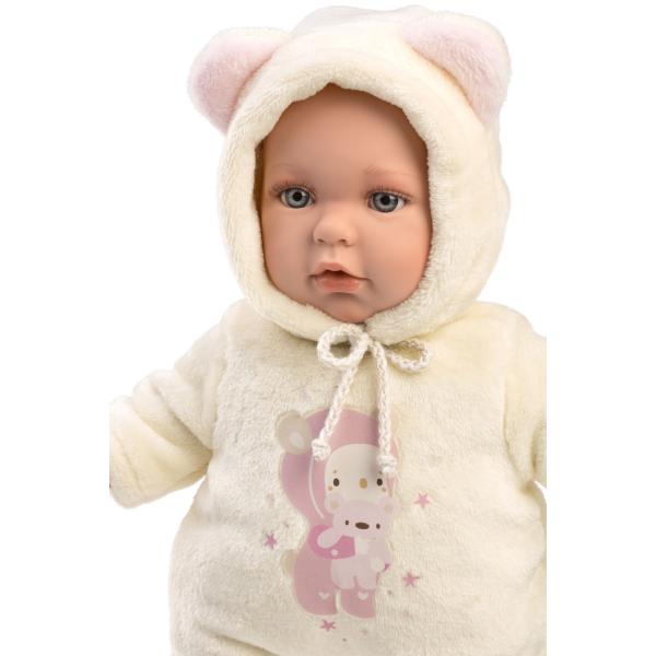 Llorens 14208 BABY JULIA – realistická panenka miminko s měkkým látkovým tělem – 42 cm